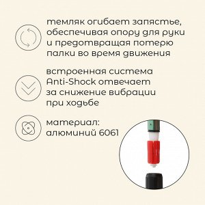 Палки трекинговые maclay Alu 100, телескопические, 2 шт.