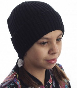 Шапка Универсальная детская шапка черного цвета - правильная модель для шустрых детей и заботливых родителей №1577 ОСТАТКИ СЛАДКИ!!!!