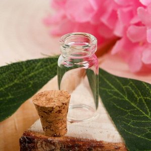 Основа для творчества и декорирования - бутылочка с пробкой, 1 мл, бутылочка: 2,5 x 0.7 см