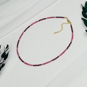 Чокер из розового Турмалина и Граната