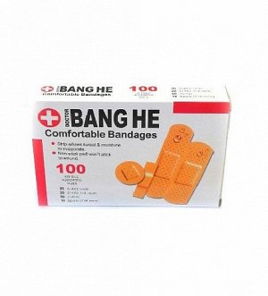 Набор бактерицидных пластырей Bang He, 100 шт