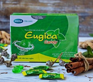 Конфеты Eugica Candy с натуральными маслами для горла детям и взрослым, 100 шт