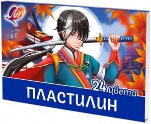 Пластилин ЛУЧ Аниме ""Хиро"" 24 цвета х 20гр. + стек