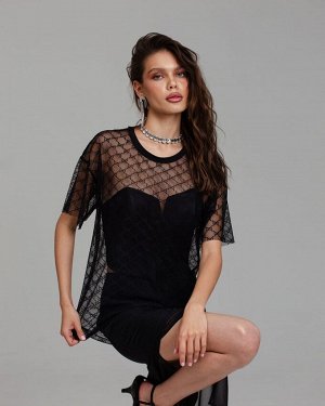 Футболка из сетки с узором 456.4