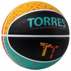 Мяч баскетбольный TORRES TT B02127, р. 7, резина, нейлон. корд, бутиловая камера