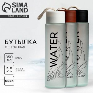 Бутылка для воды SVOBODA VOLI «WATER», стекло, 350 мл, МИКС
