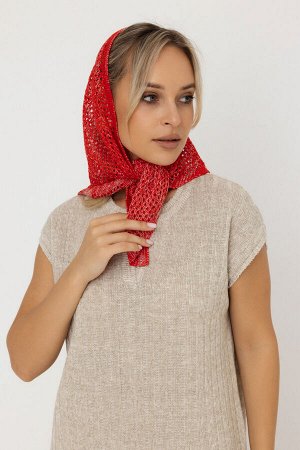 Косынка льняная 16-18 красный меланж