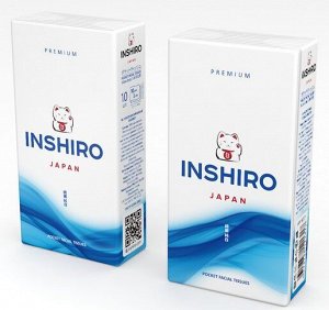Платочки бумажные для лица INSHIRO Радуга 2-х.слойные белые 10 шт/уп, спайка 10шт