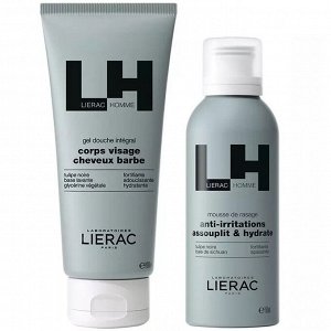 Лиерак Набор для мужчин: пена 150 мл + гель для тела и волос 200 мл (Lierac, Lierac Homme)