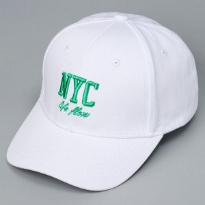 Кепка детская для девочки NYC, белая, р-р 52-54, 5-7 лет