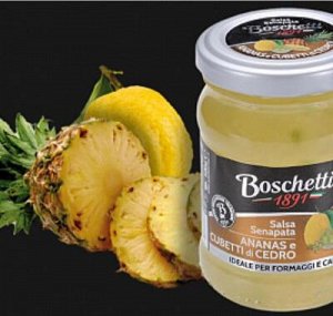 Горчица фруктовая соус для сыров АНАНАС и КЕДР ТМ "Boschetti " 120 гр.
