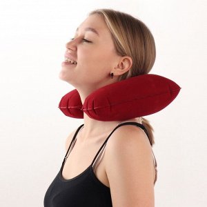 Подушка надувная для шеи, дорожная, 42x27 см, МИКС