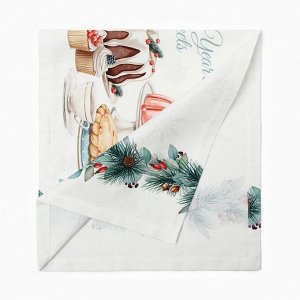 Дорожка на стол Этель New Years treat 30x70 см, 100% хлопок, саржа 190 г/м², белая