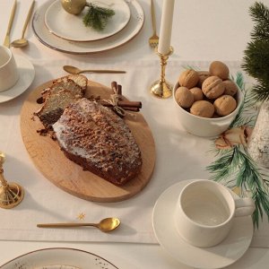 Дорожка на стол Этель Spruce mood 40x149 см, 100% хлопок, саржа 190 г/м², белая