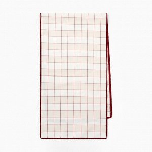 Дорожка на стол Этель Bright cage 40x149 см, 100% хлопок, рогожка 186 г/м², бежевая