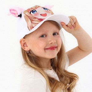 Кепка детская «Котик», аниме, с ушками, р-р 52-54, 5-7 лет