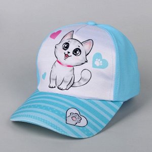 Кепка детская «Котик», р-р. 52-54 см, 5-7 лет, МИКС