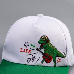 Кепка детская Life style, белая, р-р 52-54, 5-7 лет