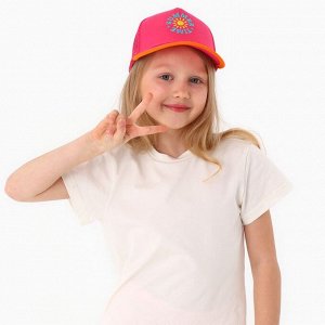 Кепка детская с сеткой Summer time, розовая, р-р 52-54, 5-7 лет