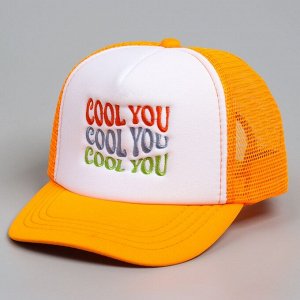 Кепка детская с сеткой COOL YOU, оранжевая, р-р 52–54, 5–7 лет