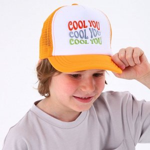Кепка детская с сеткой COOL YOU, оранжевая, р-р 52–54, 5–7 лет