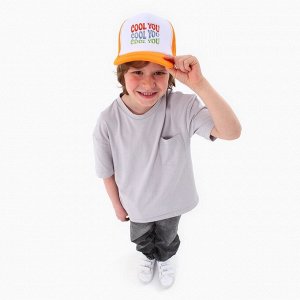 Кепка детская с сеткой COOL YOU, оранжевая, р-р 52–54, 5–7 лет