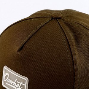 Кепка детская Overhat, коричневая, р-р 52-54, 5-7 лет