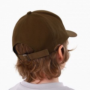 Кепка детская Overhat, коричневая, р-р 52-54, 5-7 лет