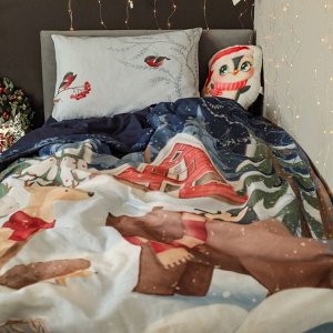 Постельное бельё «"Этель"» 1,5 Christmas night 143х215 см, 150х214 см, 50х70 см -1 шт, 100% хлопок, бязь