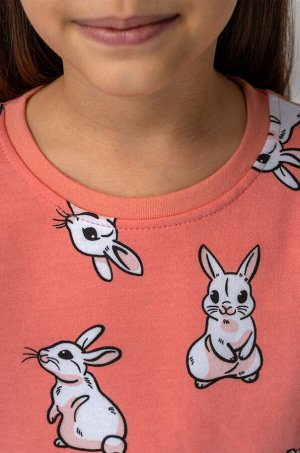 Хлопковая пижама для девочки из футера с начесом