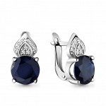 Серьги из серебра с фианитом 42890Б.5