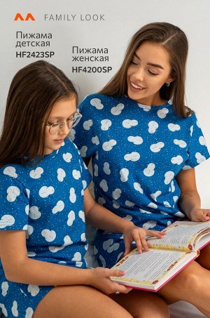 Новогодняя пижама для девочки с шортами Happyfox