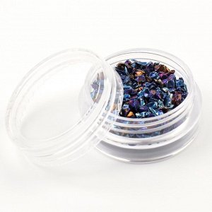 Фигурки для декора «Камень», объёмные, синие, голографические