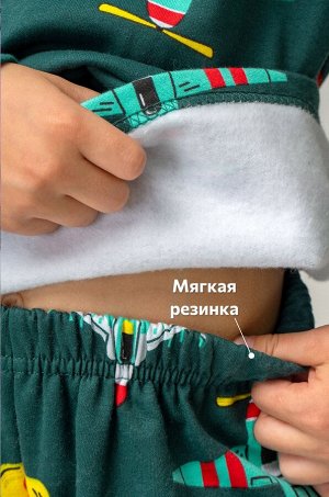 Хлопковая пижама для мальчика из футера с начесом Happyfox