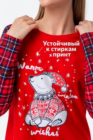 Женская новогодняя сорочка из хлопка Happyfox