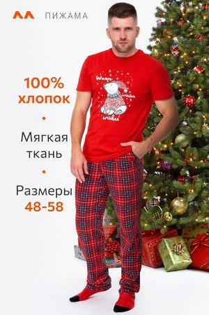 Мужская новогодняя пижама Happyfox