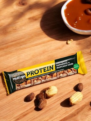Батончик из миндаля с карамелью и морской солью «Nut&Go» Protein, 40 г