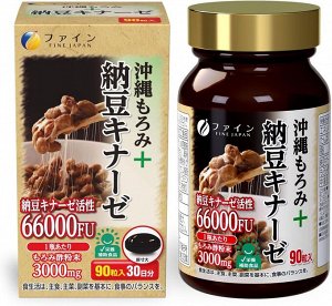 FINE JAPAN Okinawa Moromi NattoKinase - наттокиназа с добавлением уксуса Момори