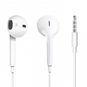 Проводные наушники Premium Pods, Jack 3.5mm, 1.2 м, белый, контроллер с микрофоном