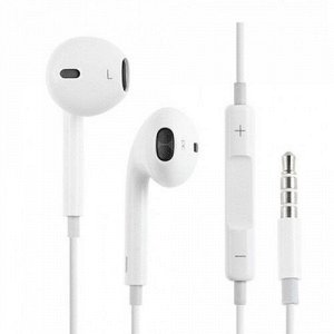 Проводные наушники Premium Pods, Jack 3.5mm, 1.2 м, белый, контроллер с микрофоном