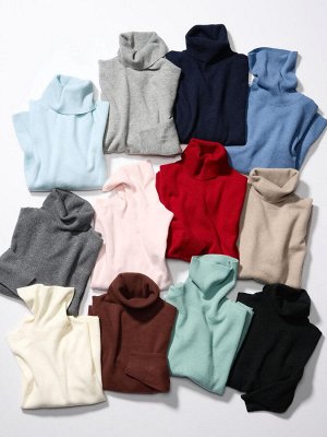 UNIQLO - кашемировый свитер с высоким воротником