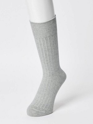 UNIQLO - однотонные носки из хлопка SUPIMA в рубчик - 56 OLIVE