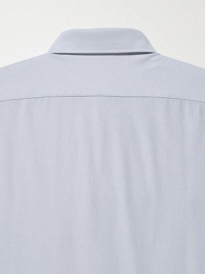 UNIQLO - деловая рубашка из хлопка с коротким рукавом - 64 BLUE