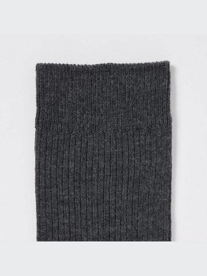 UNIQLO - однотонные цветные носки унисекс в рубчик - 07 GRAY