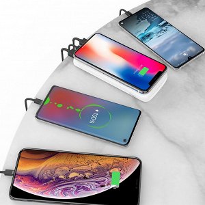 Портативный аккумулятор 4in1 J56 Sea power 10000mAh с беспроводной зарядкой Power Bank