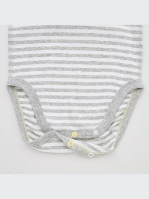 UNIQLO - хлопковое боди с коротким рукавом в полоску