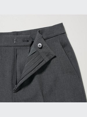 UNIQLO - смарт брюки до щиколотки слегка зауженного силуэта (64-66 см) - 05 GRAY