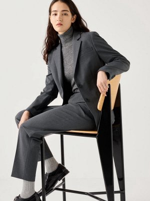 UNIQLO - смарт брюки до щиколотки слегка зауженного силуэта (64-66 см) - 05 GRAY