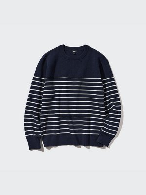 UNIQLO - трикотажный свитер Milano в полоску - 69 NAVY