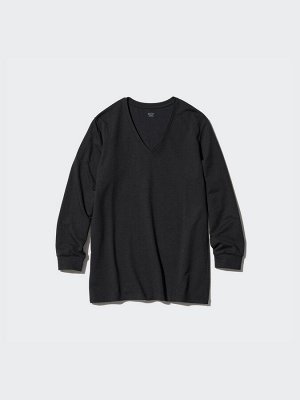 UNIQLO Extra Warm Heattech - теплая термо-кофта с V-образным вырезом